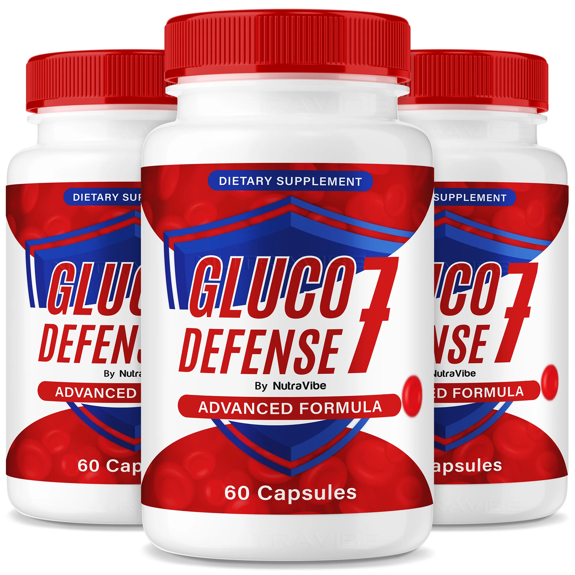 Gluco Defense 7 blood sugar support bottles